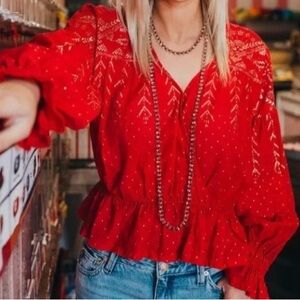 Free People Counting Stars Blouse